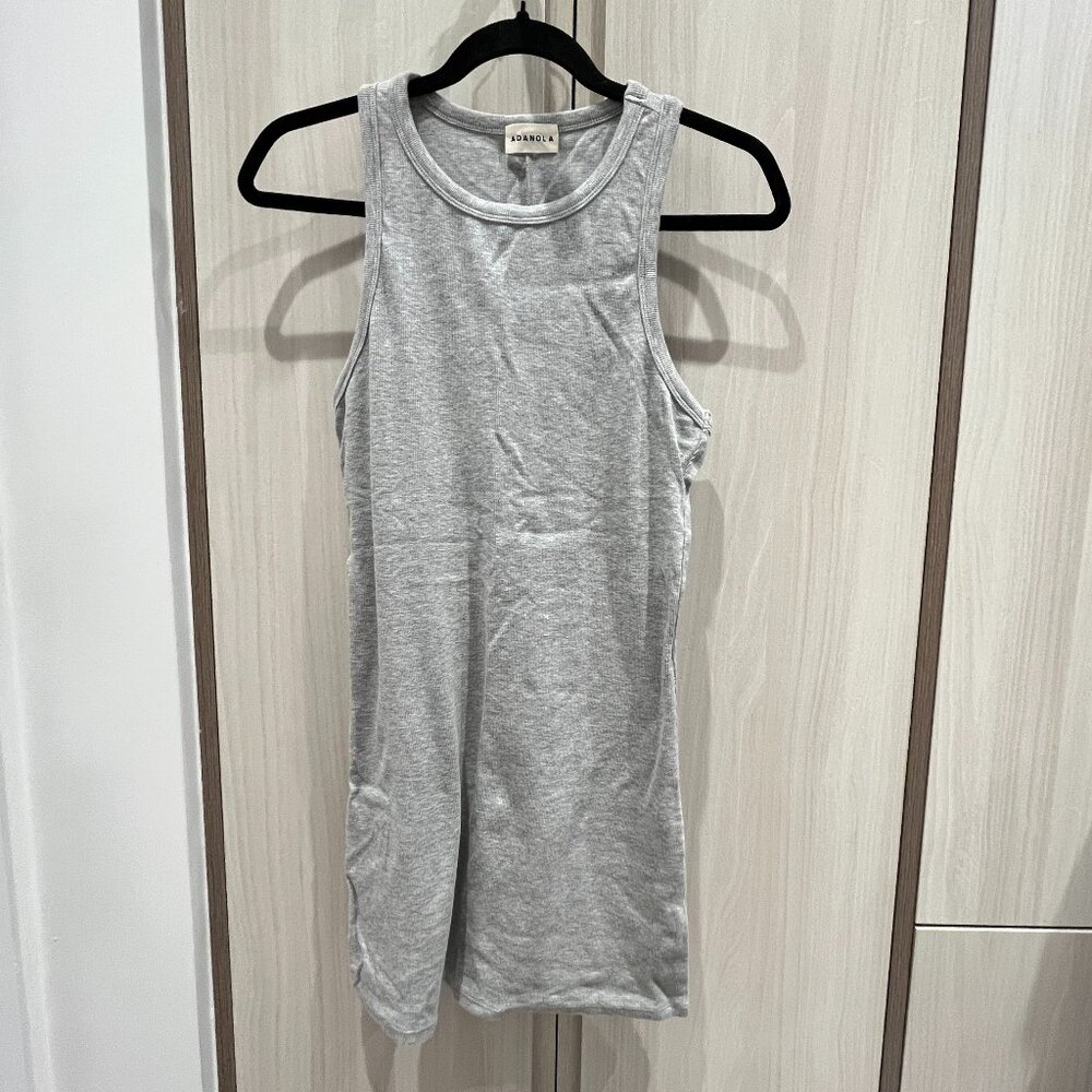 Adanola Rib Racer Mini Dress - Gray - Picture 3 of 6
